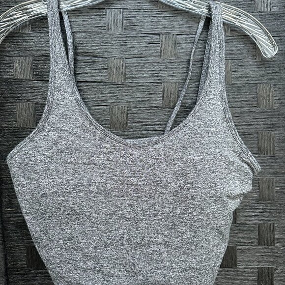 Vuori Halo Performance Crop Tank - Medium Black Heather - Picture 1 of 3